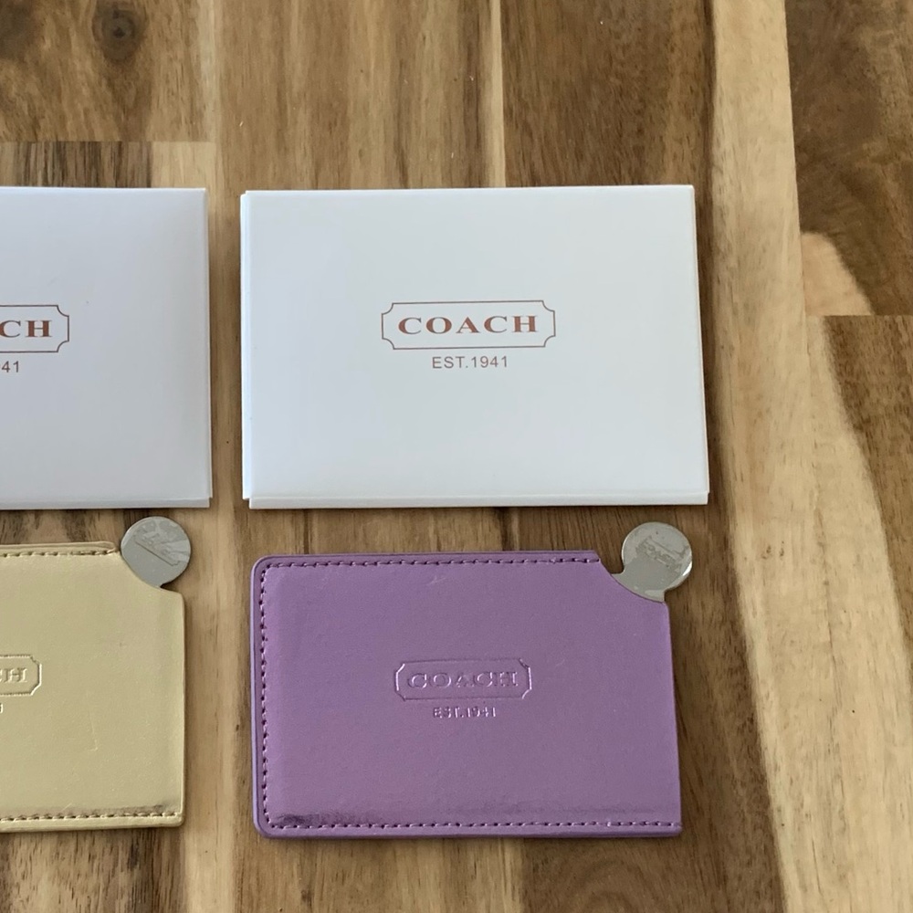 Coach stainless steel mirror limited edition purple case NWOT